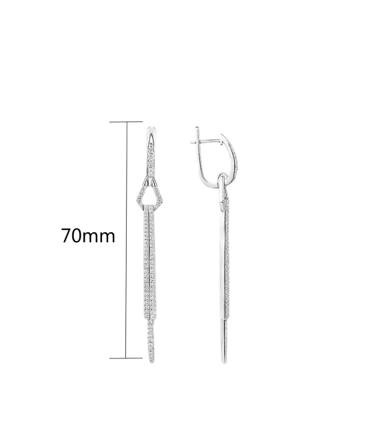 Sudraba auskari ar cirkoniem