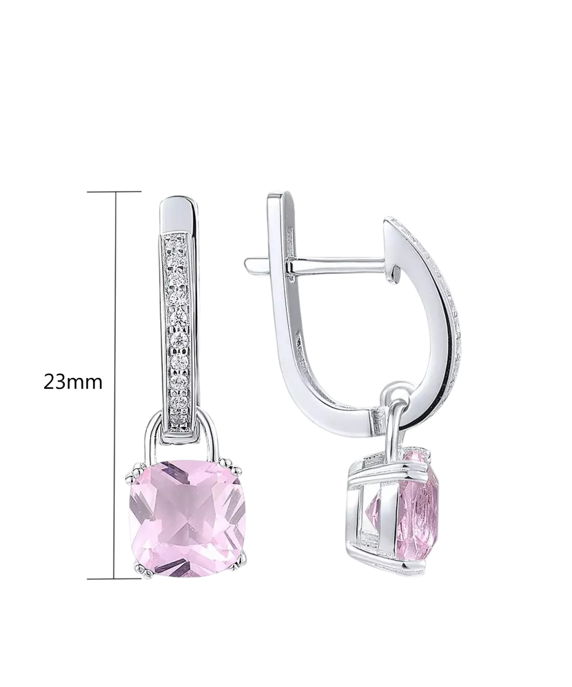 Серьги из серебра с цирконами