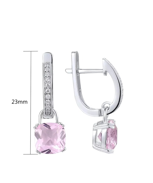 Серьги из серебра с цирконами