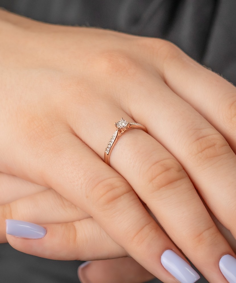 Zelta gredzens ar dimantiem - Goldinga