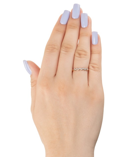 Auksinis žiedas su deimantais - Goldinga