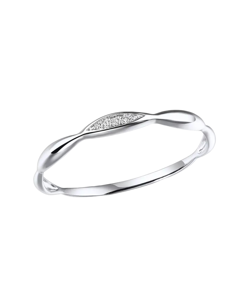 Кольцо из белого золота с бриллиантами