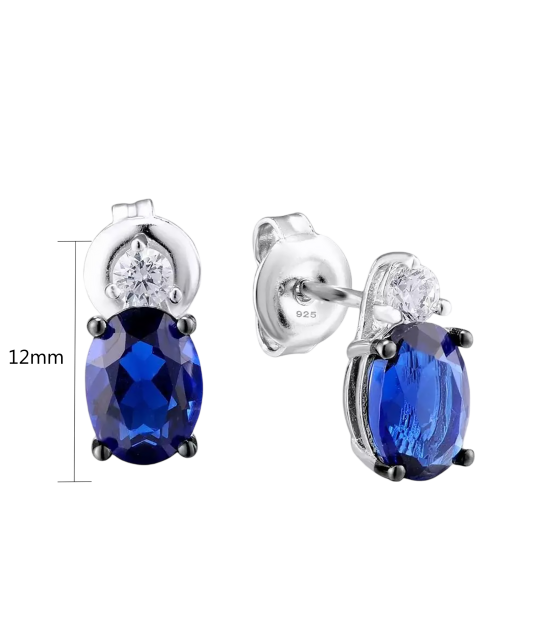 Серьги из серебра с цирконами