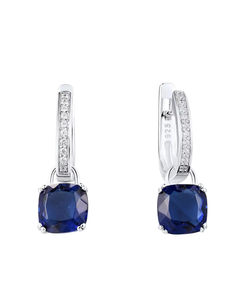 Серьги из серебра с цирконами