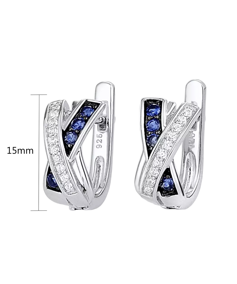 Серьги из серебра с цирконами