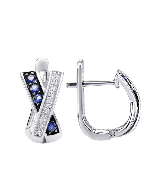 sudraba auskari ar cirkoniem - Goldinga