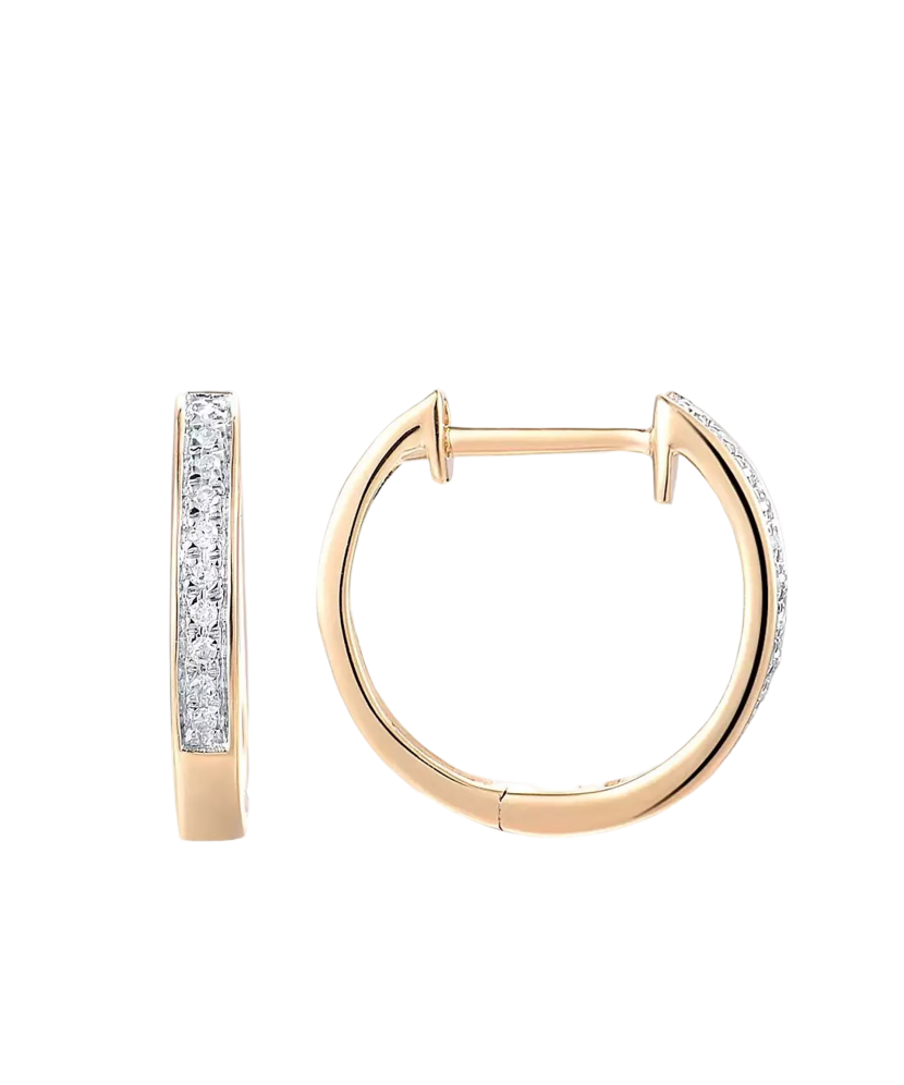 Zelta auskari ar dimantiem - Goldinga