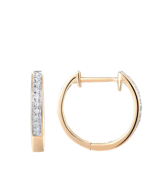 Zelta auskari ar dimantiem - Goldinga