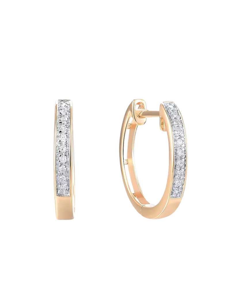 Zelta auskari ar dimantiem - Goldinga