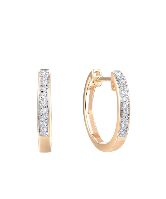 Zelta auskari ar dimantiem - Goldinga