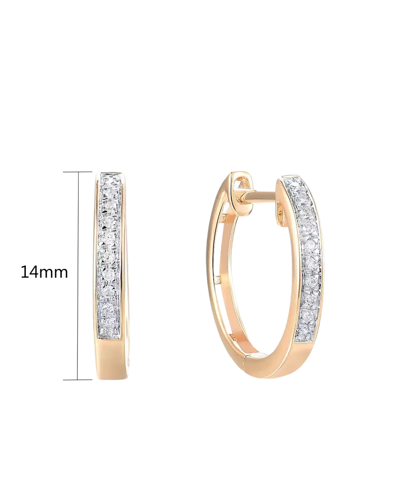 Zelta auskari ar dimantiem - Goldinga