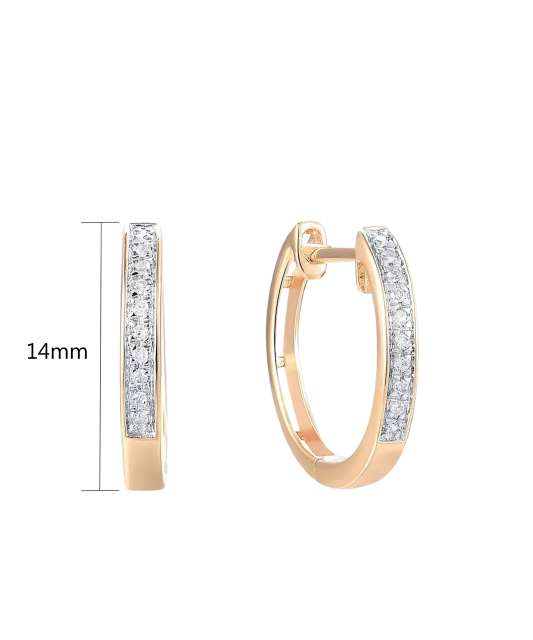 Zelta auskari ar dimantiem - Goldinga