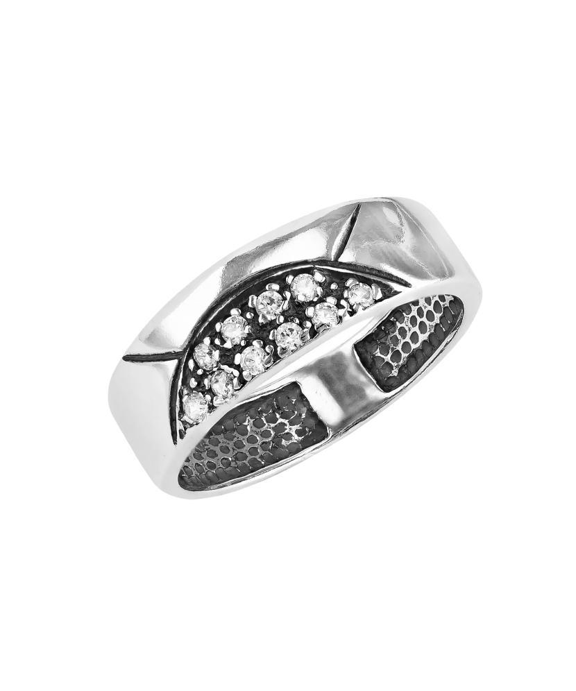 Sudraba gredzens ar cirkonijiem