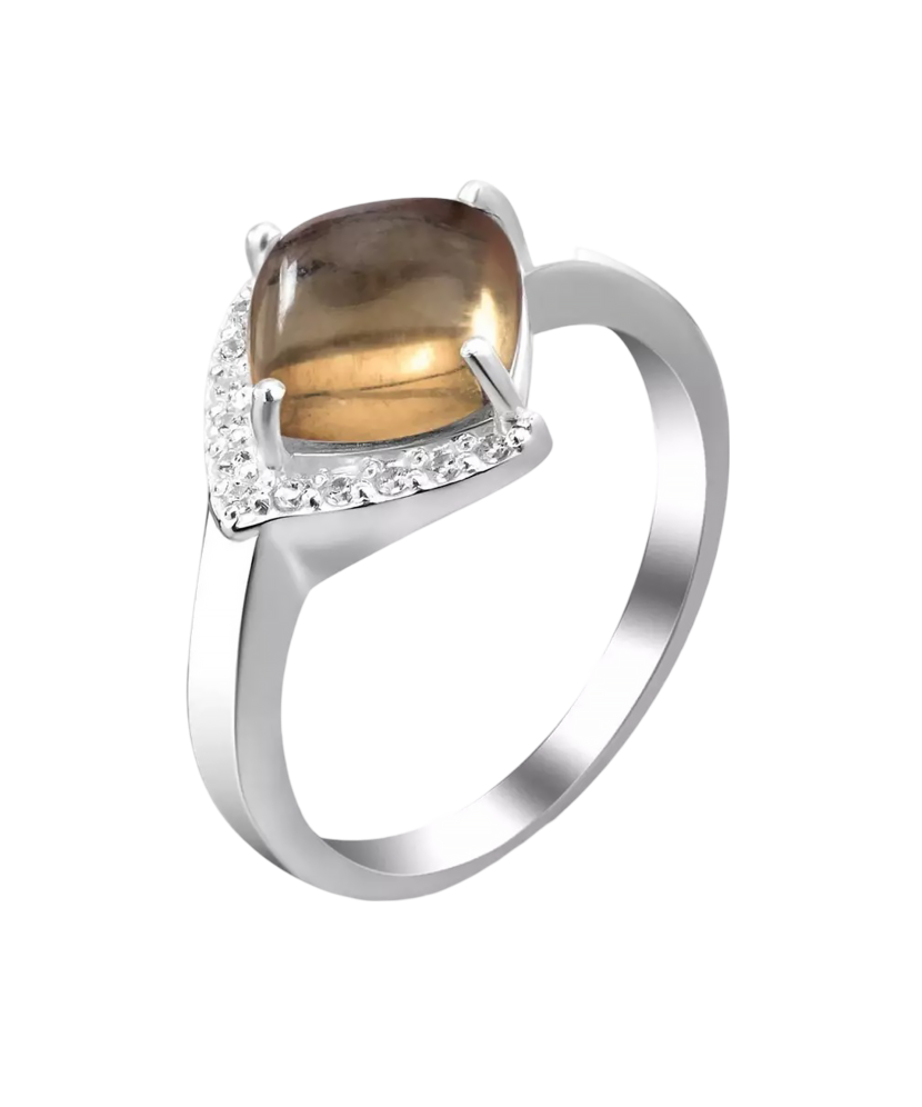 Sudraba gredzens ar nano sultanītu un cirkonijiem