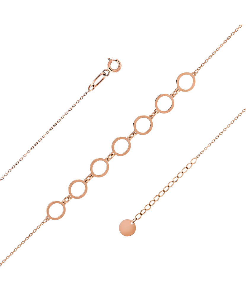 Золотой браслет на ногу