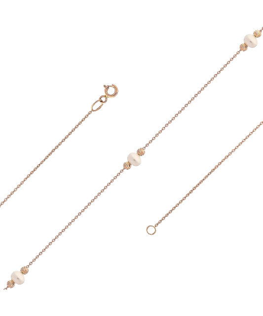 Zelta ķēdīte ar pērlēm