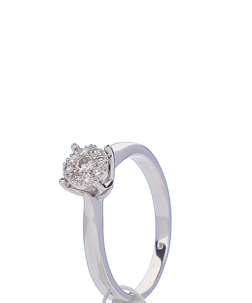 Baltā zelta gredzens ar dimantiem - Zelta Gredzeni - Goldinga