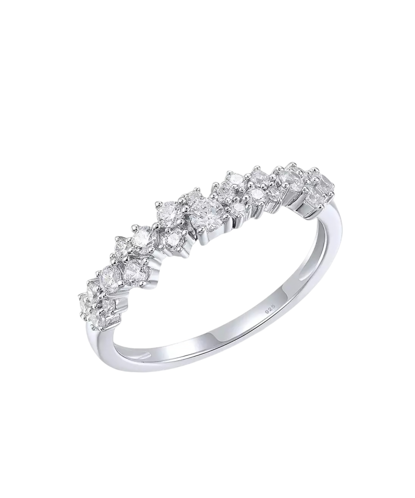 Sudraba gredzens ar cirkonijiem