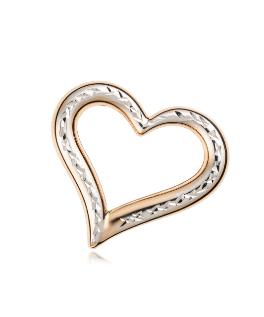 Золотой подвеска "Сердечко"