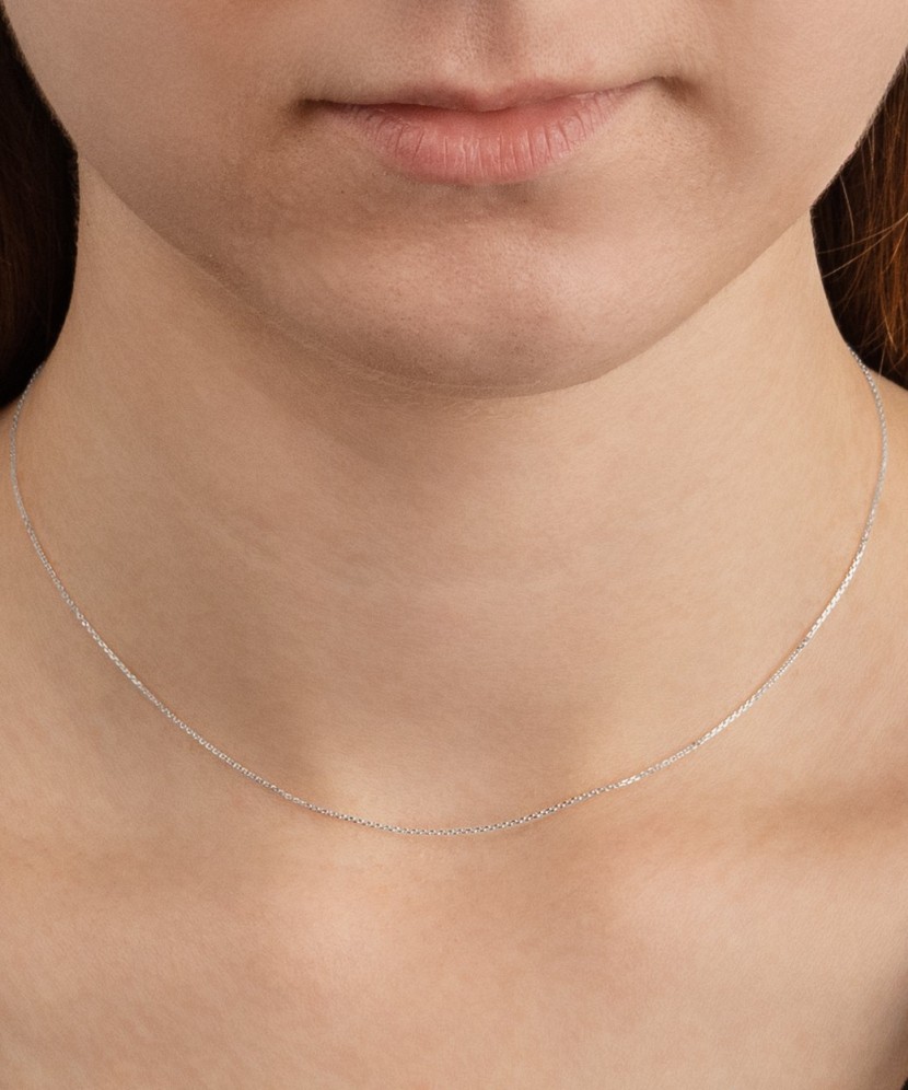 Baltā zelta ķēdīte "Anchor" - Goldinga