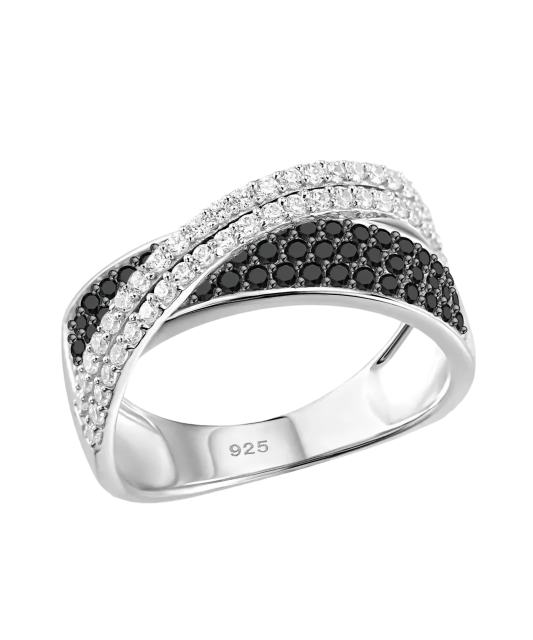 Sudraba gredzens ar cirkonijiemun špineļiem - Goldinga