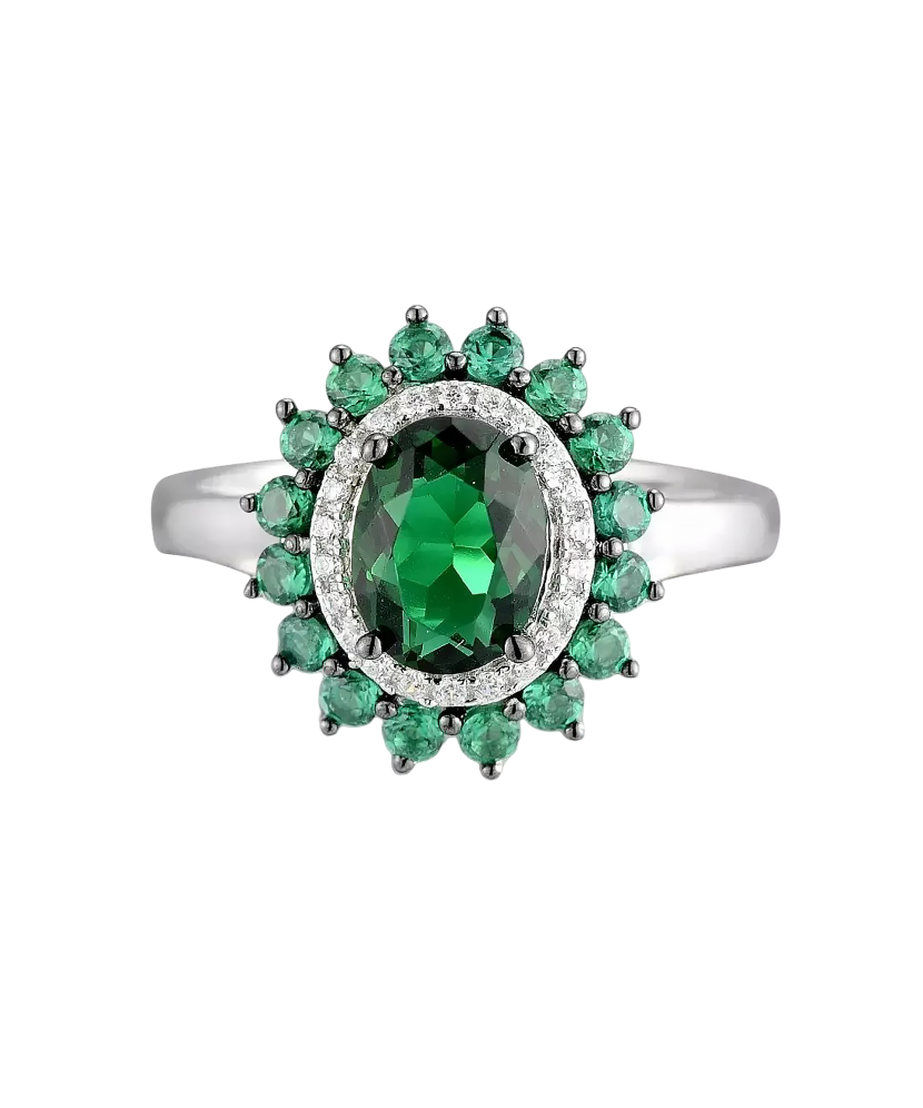 Sudraba gredzens ar cirkonijiemun špineļiem - Goldinga