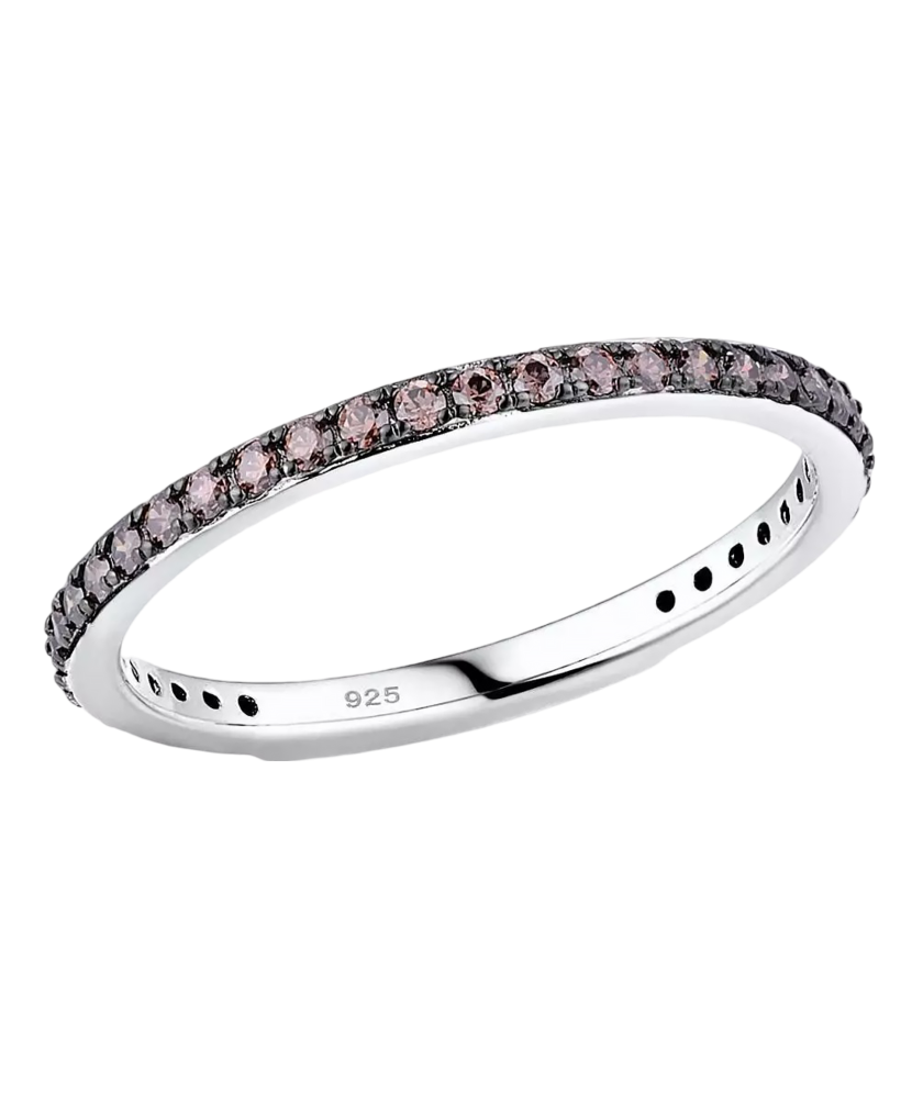 Кольцо из серебра с фианитами