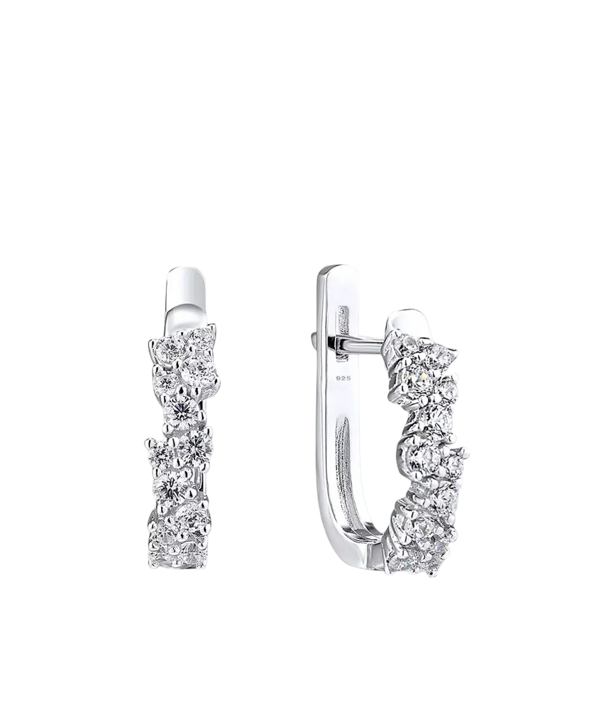 Серьги из серебра с цирконами
