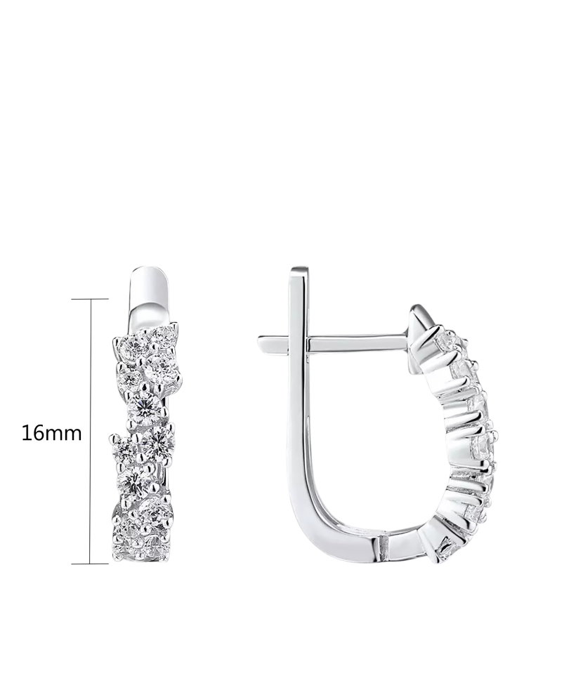 Sudraba auskari ar cirkonijiem - Goldinga