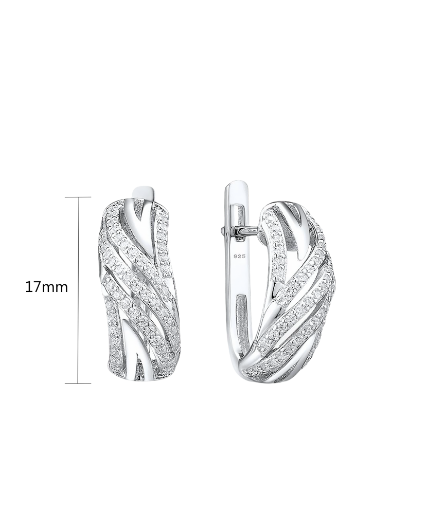 Sudraba auskari ar cirkonijiem - Goldinga