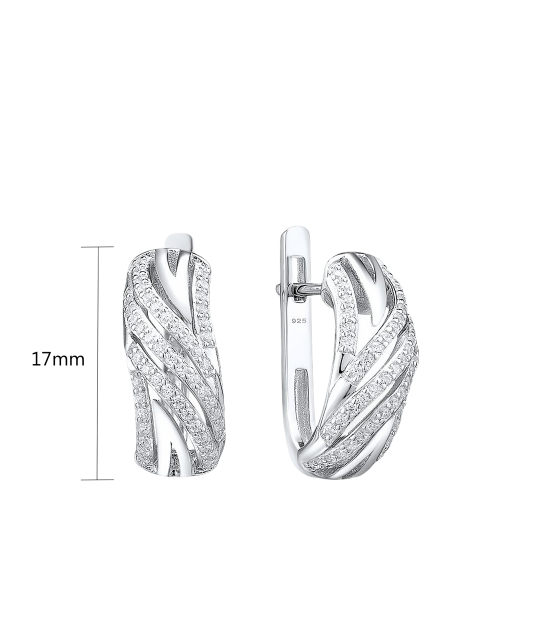 Серьги из серебра с цирконами
