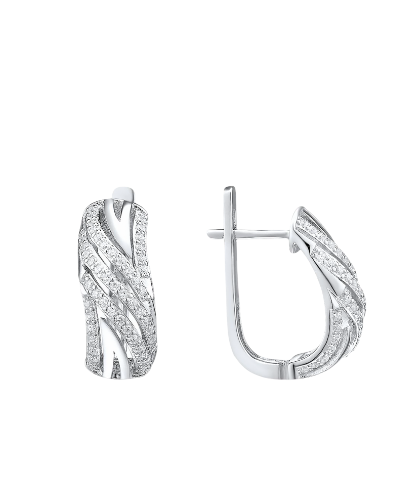 Sudraba auskari ar cirkonijiem - Goldinga