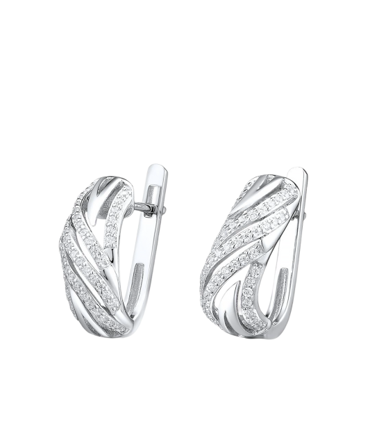 Sudraba auskari ar cirkonijiem - Goldinga