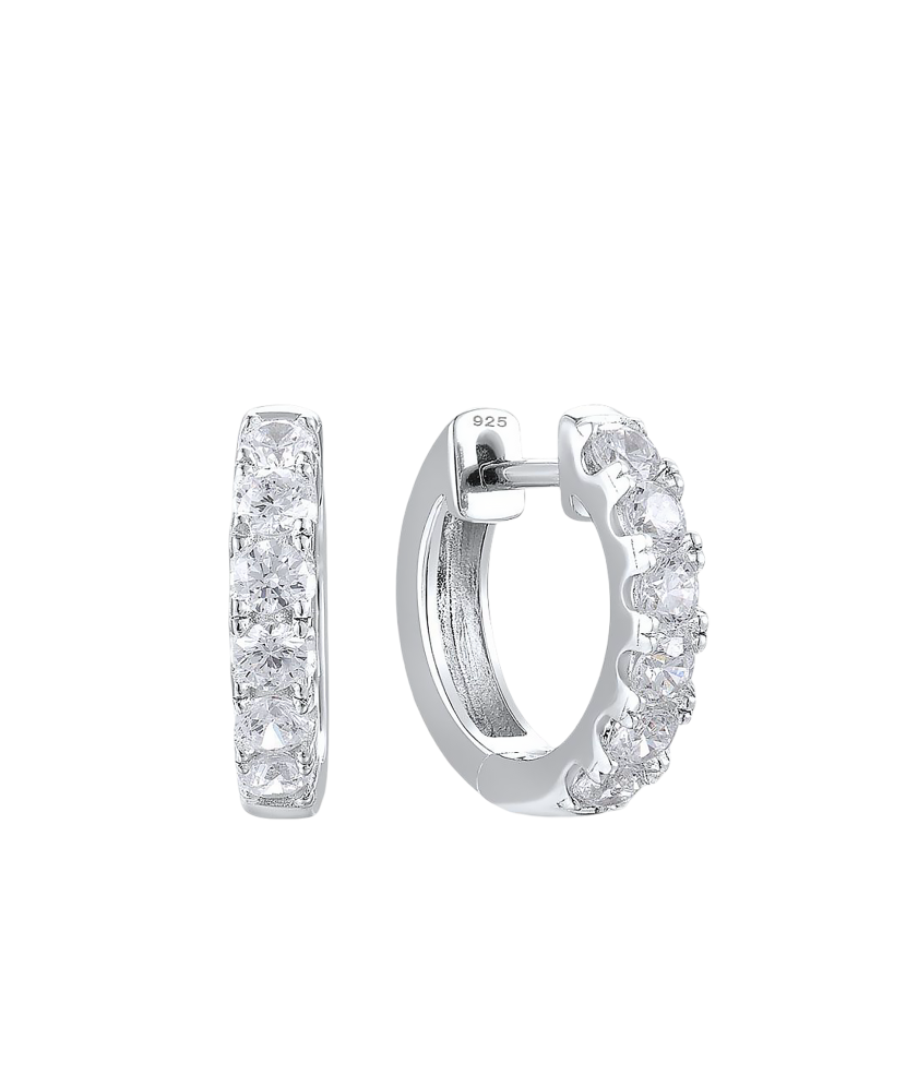 Серьги из серебра с цирконами