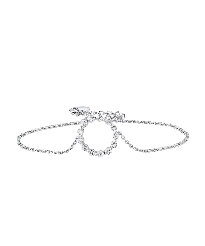 Sudraba rokassprādze ar cirkonijiem