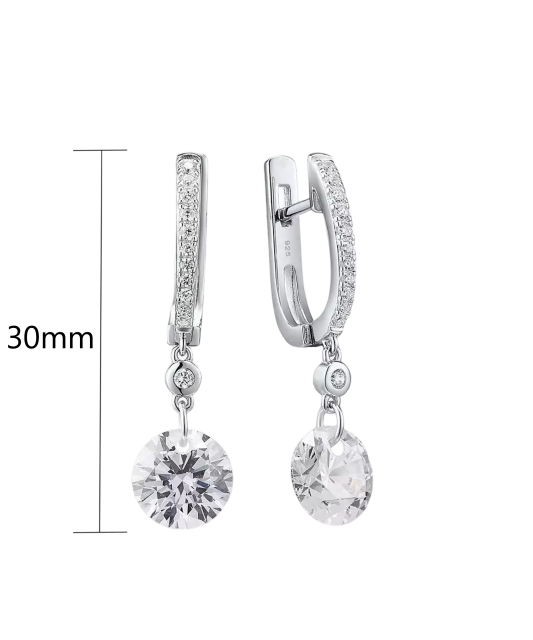 Sudraba auskari ar cirkonijiem