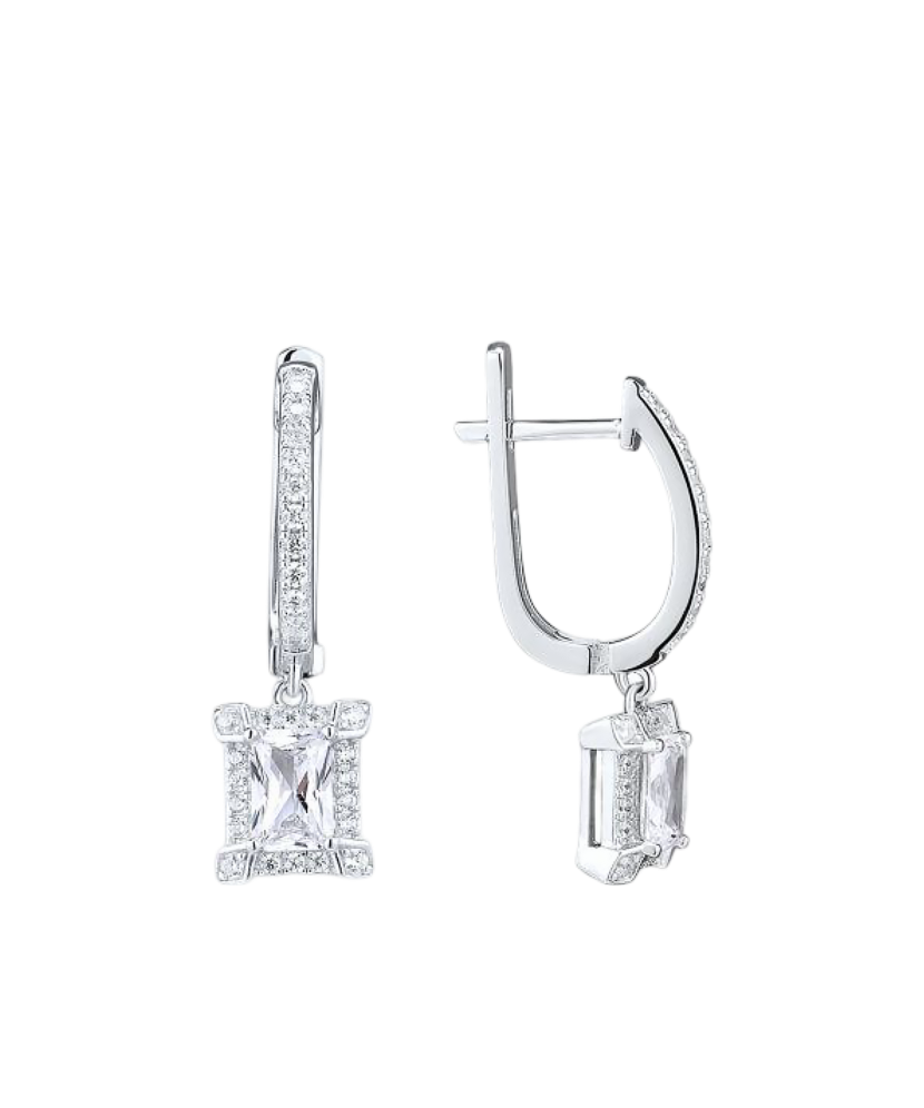 Sudraba auskari ar cirkonijiem