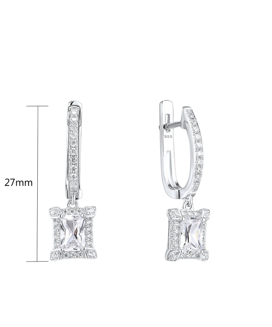 Серьги из серебра с цирконами