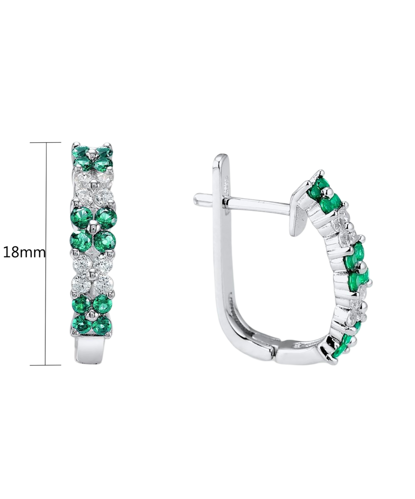 Sudraba auskari ar cirkonijiem - Goldinga