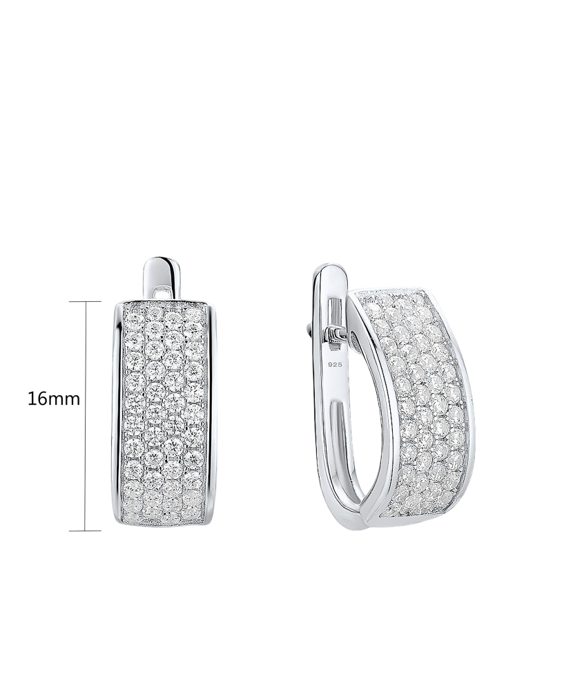 Серьги из серебра с цирконами