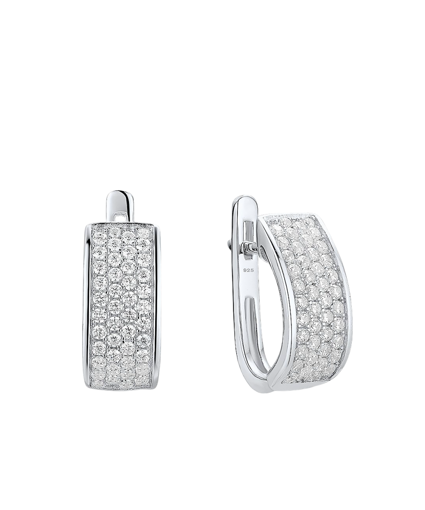 Sudraba auskari ar cirkonijiem - Goldinga