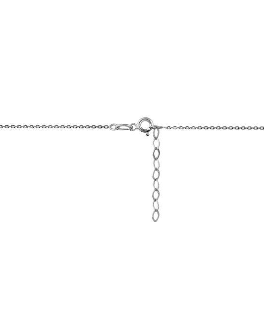 Цепочка из белого золота с подвеской из циркона