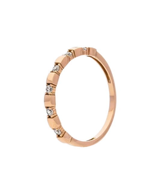 Zelta gredzens ar cirkonijiem - Goldinga