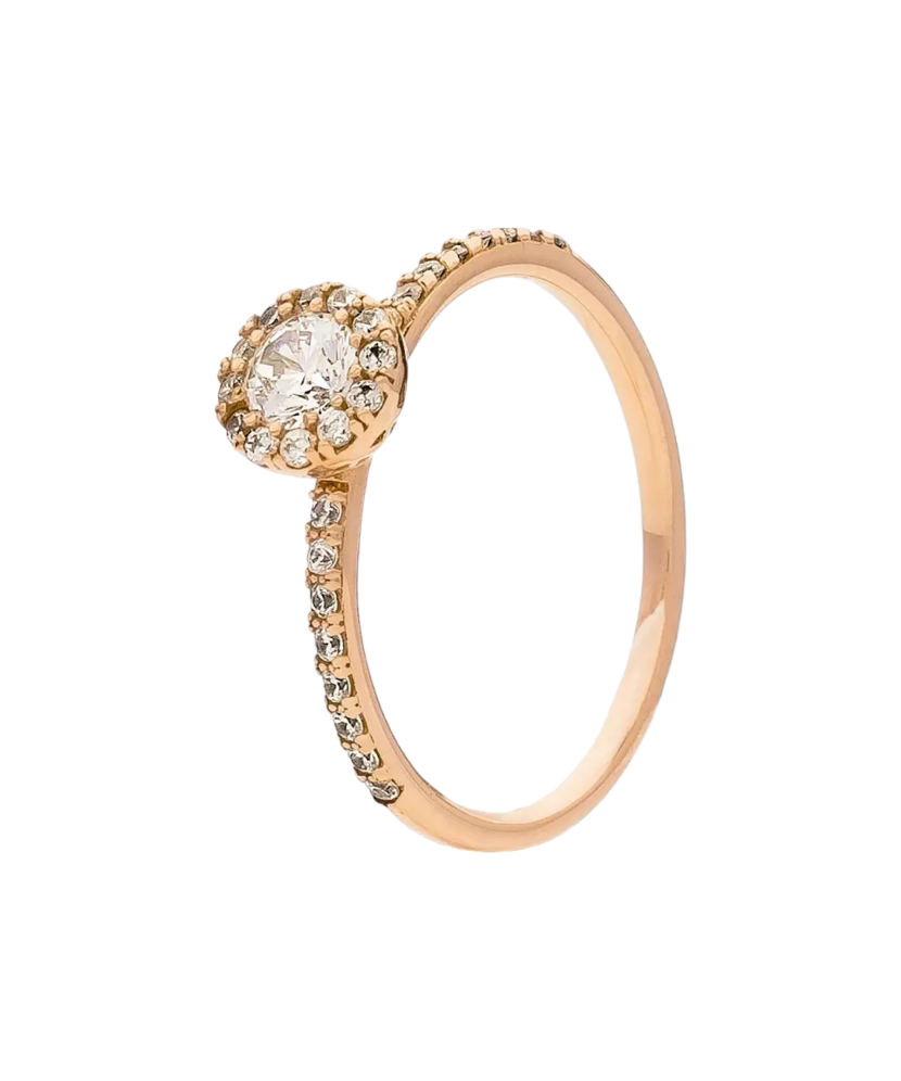 Золотое кольцо с цирконами