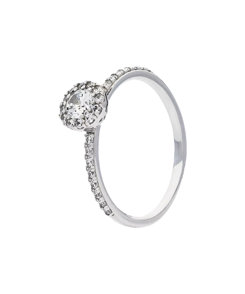 Baltā zelta gredzens ar cirkonijiem - Goldinga