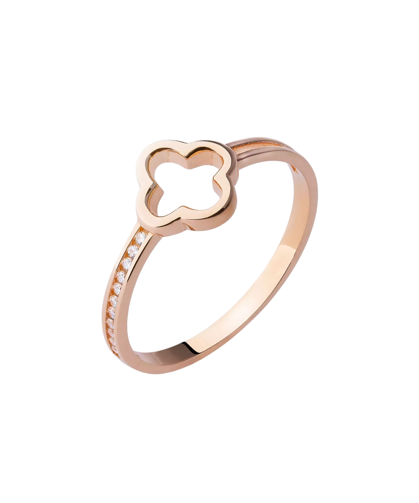 Zelta gredzens ar cirkonijiem