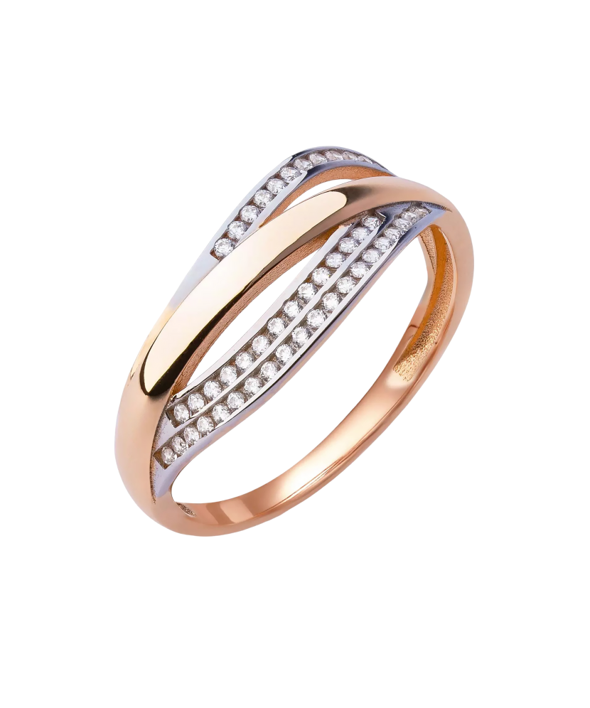 Zelta gredzens ar cirkonijiem