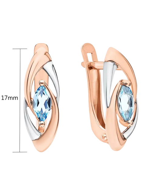 Zelta auskari ar topāzu - Goldinga