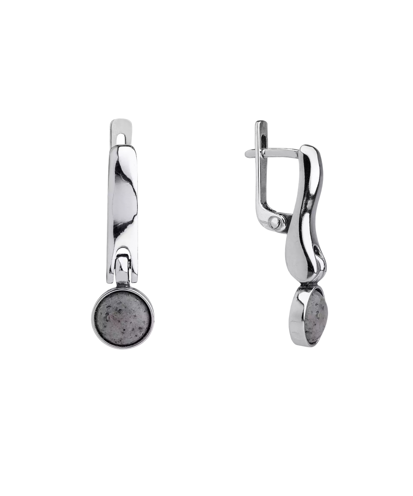 Серебряные серьги с яшмой