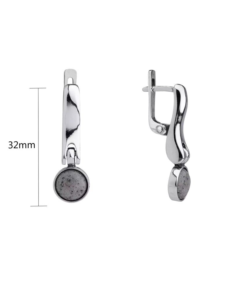 Sudraba auskari ar jašmu